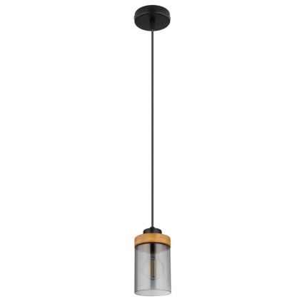 Globo - Żyrandol na lince 1xE27/40W/230V metal/drewno
