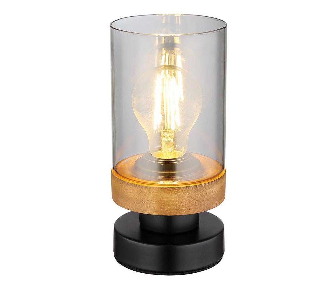 Globo 15557T - Lampa stołowa FINCA 1xE27/40W/230V metal/drewno