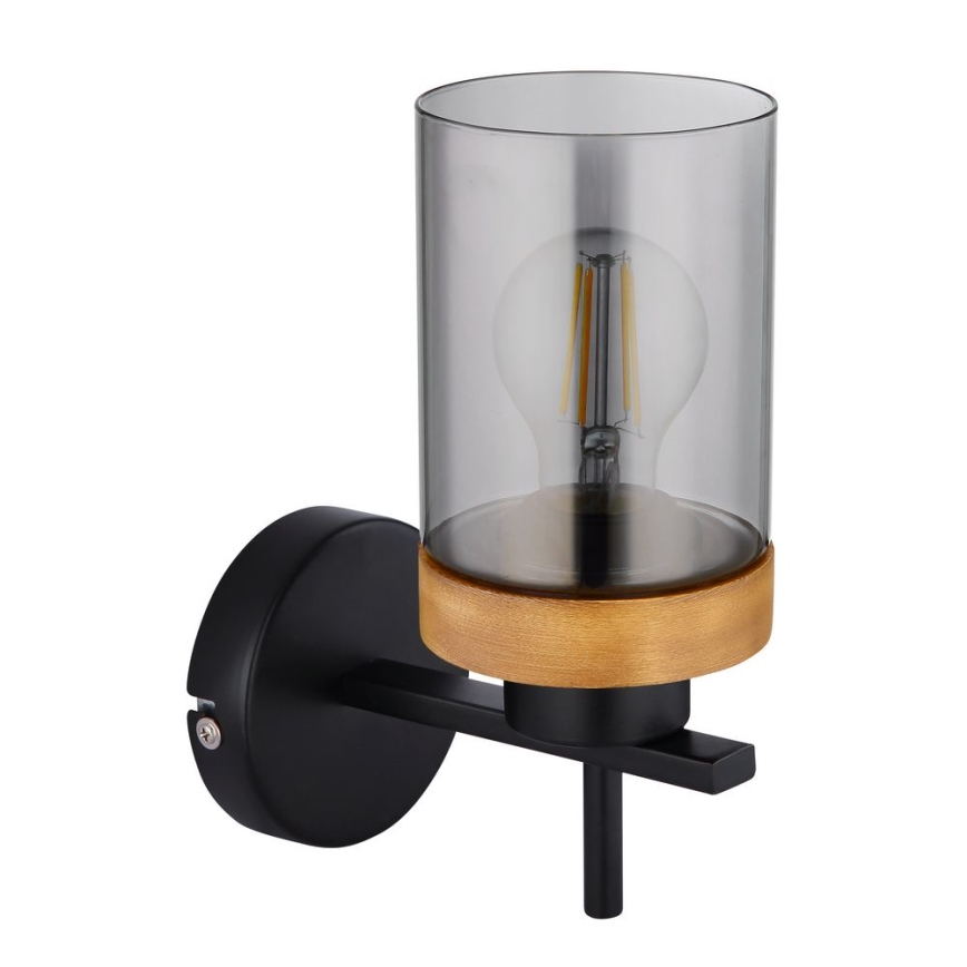 Globo - Lampa ścienna 1xE27/40W/230V metal/drewno