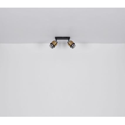 Globo - Oświetlenie punktowe 2xE27/40W/230V czarne/mosiądz
