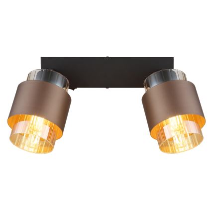 Globo - Lampa punktowa 2xE27/40W/230V czarna/brązowa