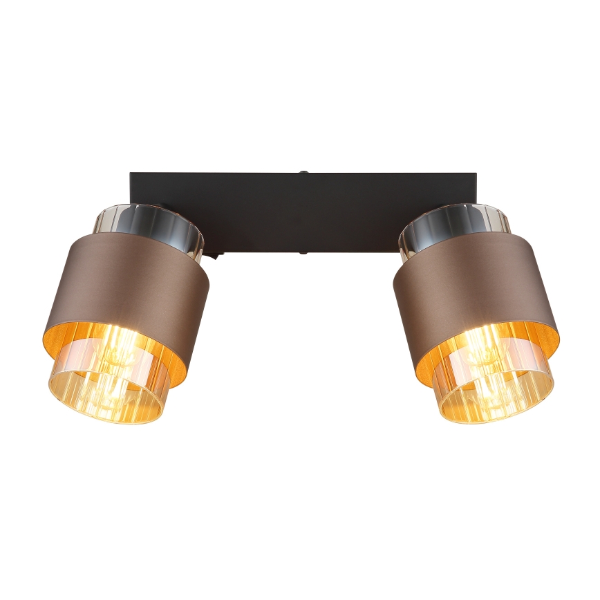 Globo - Lampa punktowa 2xE27/40W/230V czarna/brązowa
