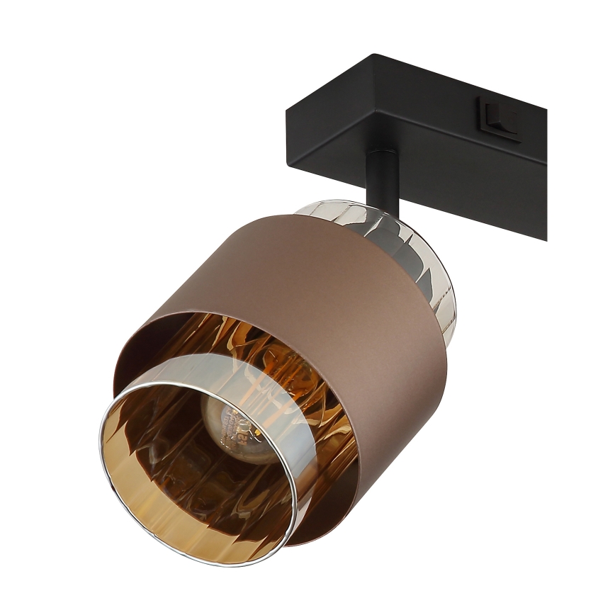 Globo - Lampa punktowa 2xE27/40W/230V czarna/brązowa
