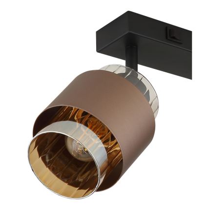 Globo - Lampa punktowa 2xE27/40W/230V czarna/brązowa