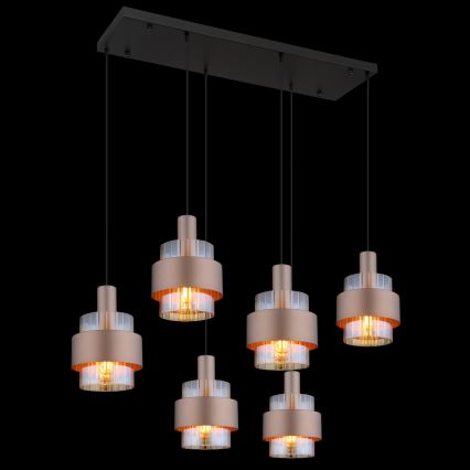 Globo - Lampa wisząca na lince 6xE27/60W/230V