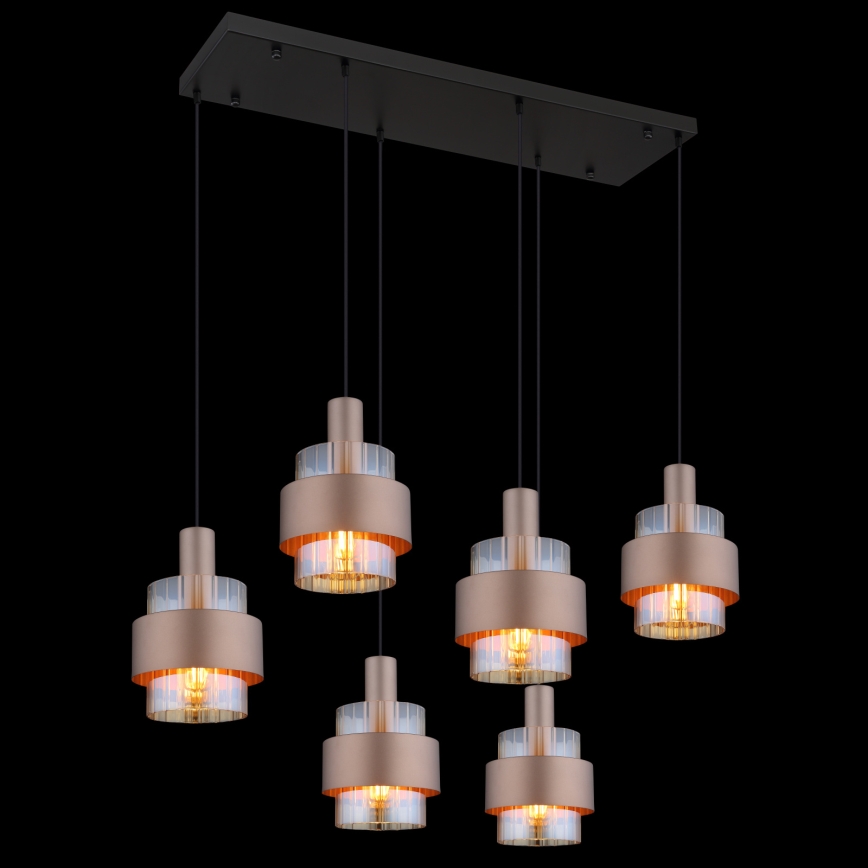Globo - Lampa wisząca na lince 6xE27/60W/230V