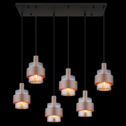 Globo - Lampa wisząca na lince 6xE27/60W/230V