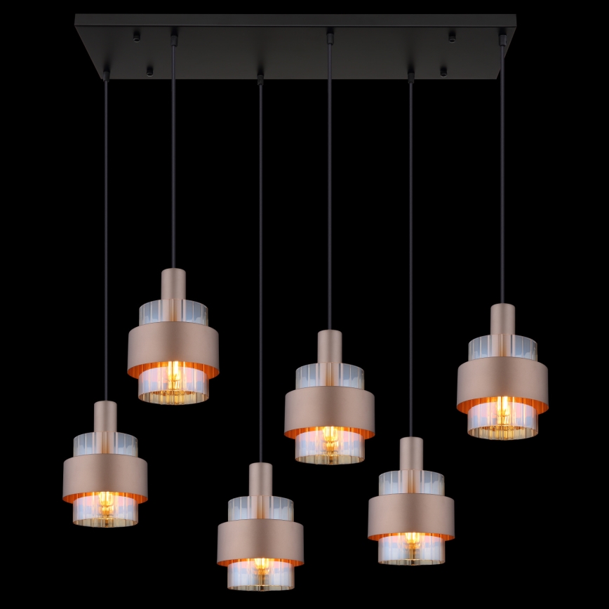 Globo - Lampa wisząca na lince 6xE27/60W/230V