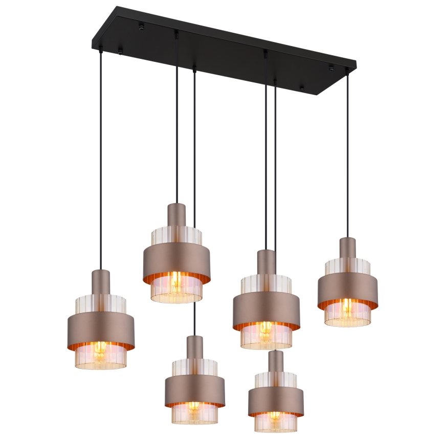 Globo - Lampa wisząca na lince 6xE27/60W/230V