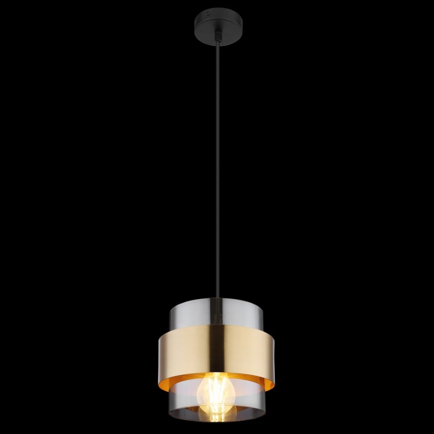 Globo - Lampa wisząca na linkę 1xE27/60W/230V czarny/mosiądz
