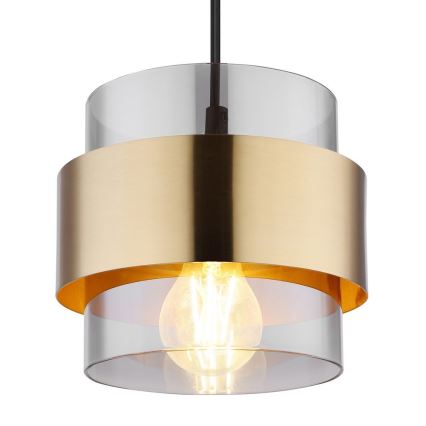 Globo - Lampa wisząca na linkę 1xE27/60W/230V czarny/mosiądz