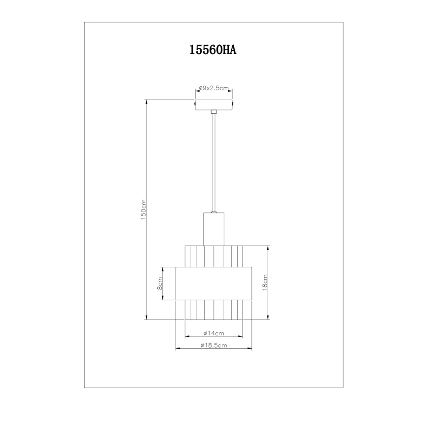 Globo - Żyrandol na lince 1xE27/60W/230V śr. 18,5 cm