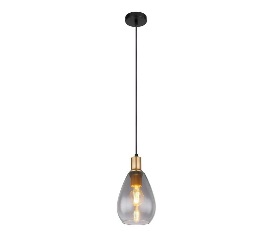 Globo 15563H - Żyrandol na lince FANNI 1xE27/40W/230V mosiądz