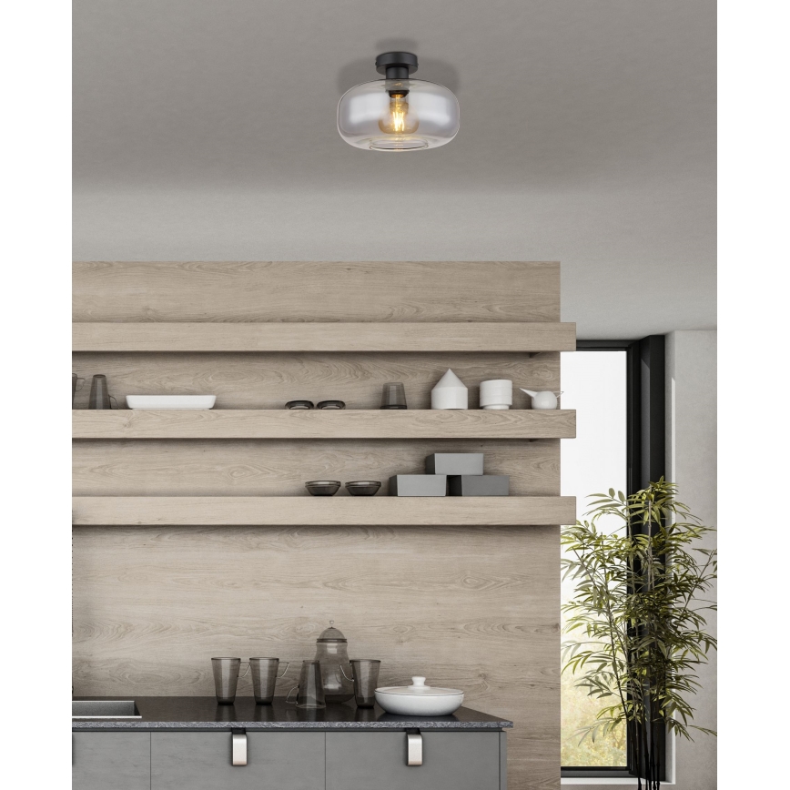 Globo - Żyrandol natynkowy 1xE27/40W/230V śr. 28 cm szare