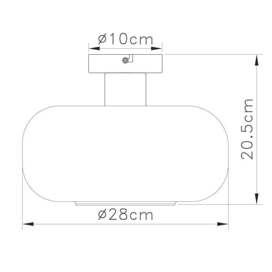 Globo - Żyrandol natynkowy 1xE27/40W/230V śr. 28 cm szare