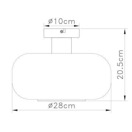 Globo - Żyrandol natynkowy 1xE27/40W/230V śr. 28 cm przezroczysty
