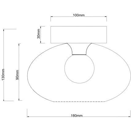 Globo - Lampa sufitowa 1xE27ILLU/40W/230V czarna