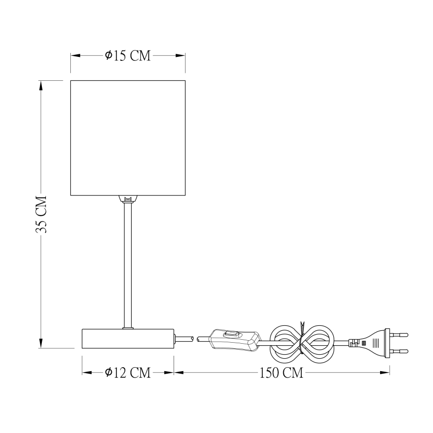 Globo - Lampa stołowa 1xE14/25W/230V