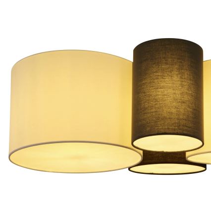 Globo 15586-4D - Lampa sufitowa MAKKI 4xE27/15W/230V biała/szara/czarna