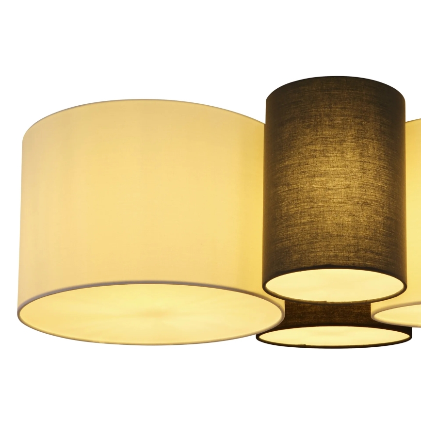 Globo 15586-4D - Lampa sufitowa MAKKI 4xE27/15W/230V biała/szara/czarna