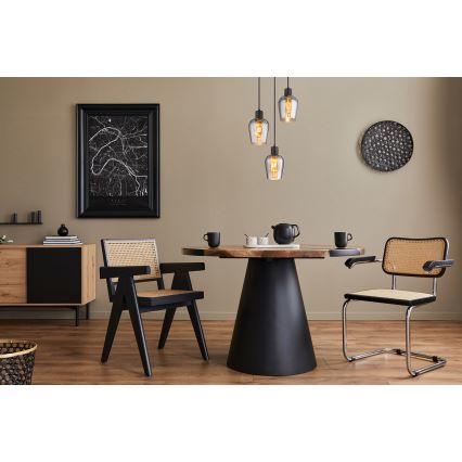 Globo - Żyrandol na lince 3xE27/40W/230V śr. 28,5 cm czarny