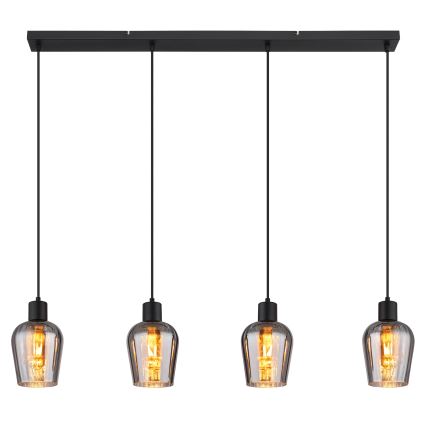 Globo - Żyrandol na lince 4xE27/40W/230V czarne