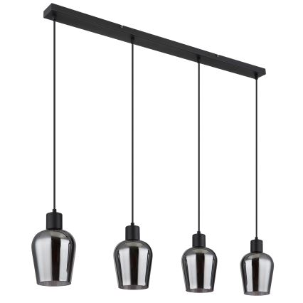Globo - Żyrandol na lince 4xE27/40W/230V czarne