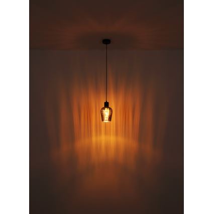 Globo - Żyrandol na lince 1xE27/40W/230V śr. 13,5 cm czarny