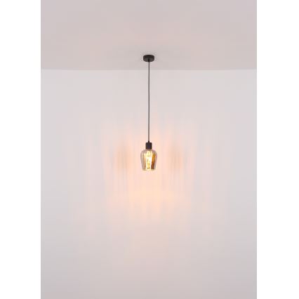 Globo - Żyrandol na lince 1xE27/40W/230V śr. 13,5 cm czarny