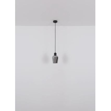 Globo - Żyrandol na lince 1xE27/40W/230V śr. 13,5 cm czarny