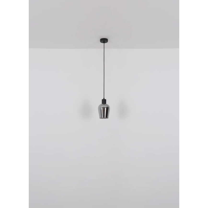 Globo - Żyrandol na lince 1xE27/40W/230V śr. 13,5 cm czarny