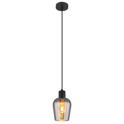 Globo - Żyrandol na lince 1xE27/40W/230V śr. 13,5 cm czarny