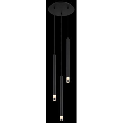 Globo - Żyrandol na lince 3xG9/4W/230V śr. 24 cm czarny