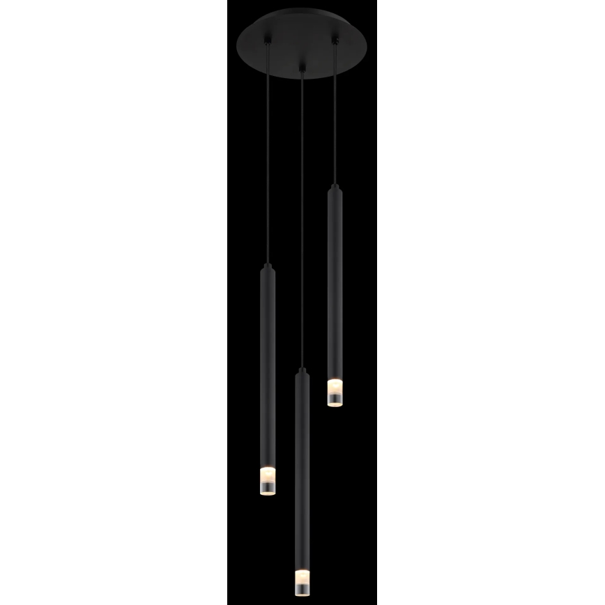 Globo - Żyrandol na lince 3xG9/4W/230V śr. 24 cm czarny