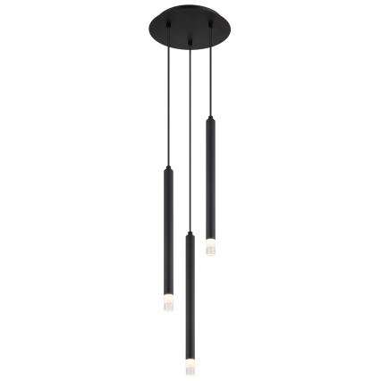 Globo - Żyrandol na lince 3xG9/4W/230V śr. 24 cm czarny