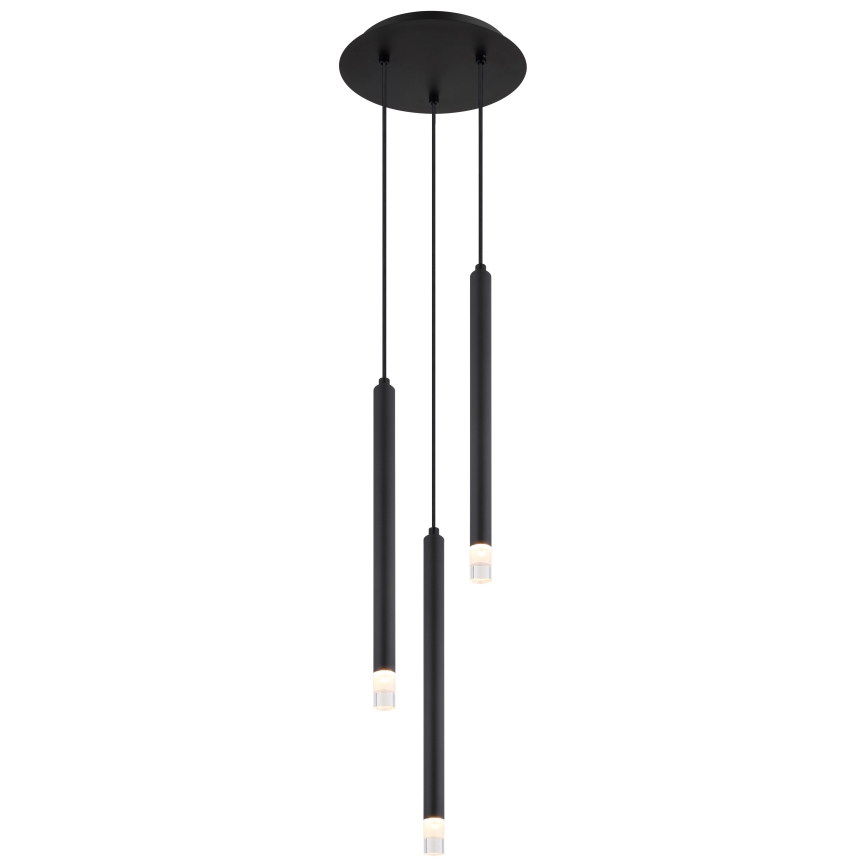 Globo - Żyrandol na lince 3xG9/4W/230V śr. 24 cm czarny