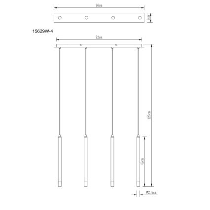 Globo - Żyrandol na lince 4xG9/4W/230V