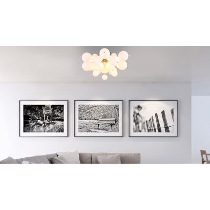 Globo - Żyrandol natynkowy 3xE14/25W/230V śr. 55 cm białe