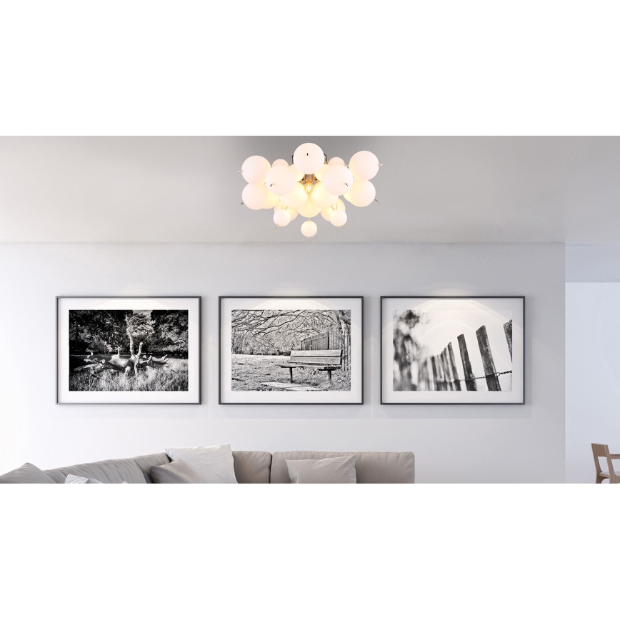 Globo - Żyrandol natynkowy 3xE14/25W/230V śr. 55 cm białe