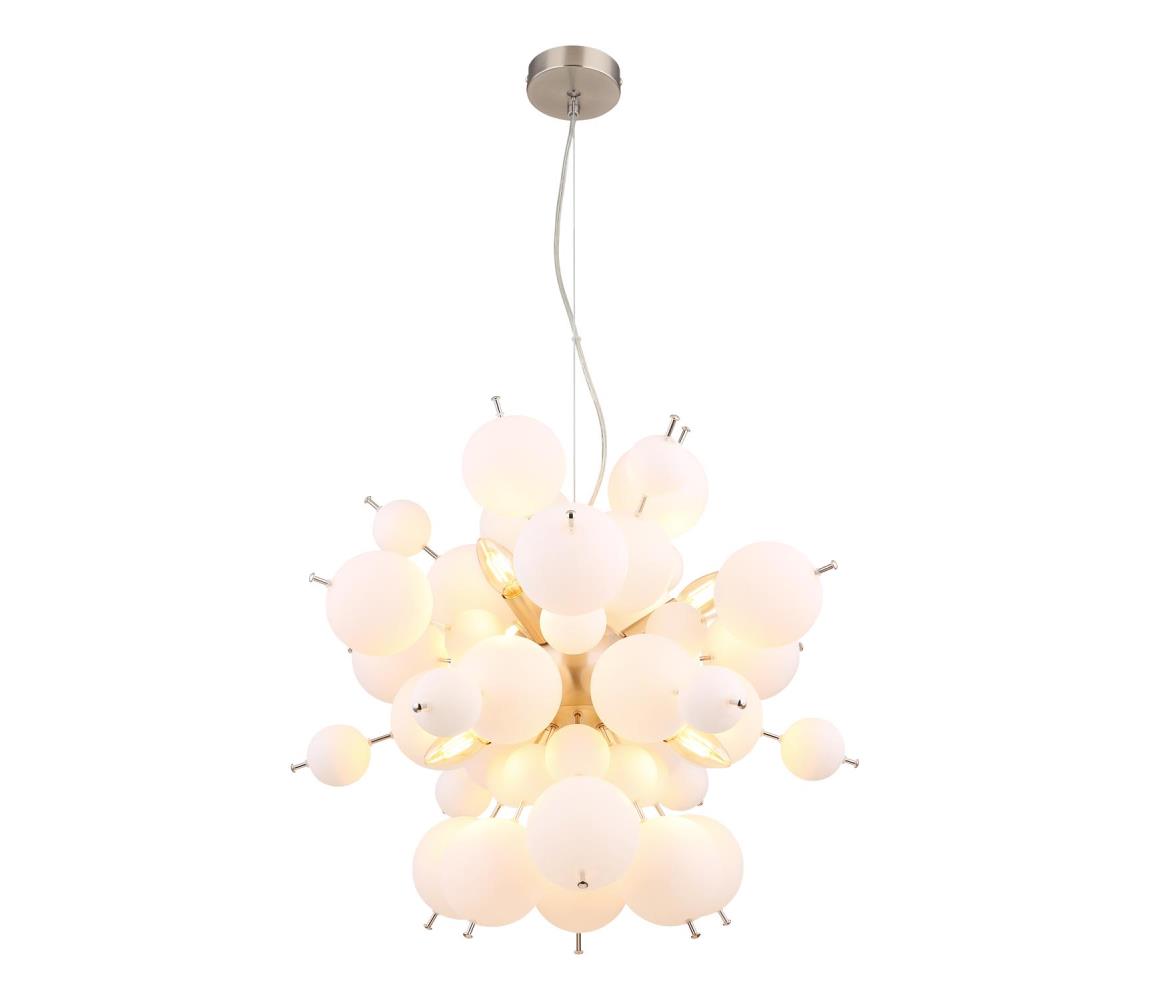 Globo 15633HO - Żyrandol na lince UDO 6xE14/25W/230V śr. 55 cm białe