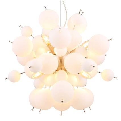 Globo - Żyrandol na lince 6xE14/25W/230V śr. 55 cm białe