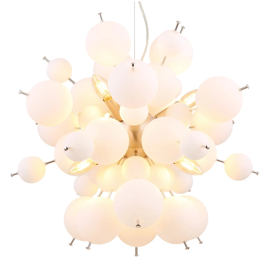 Globo - Żyrandol na lince 6xE14/25W/230V śr. 55 cm białe