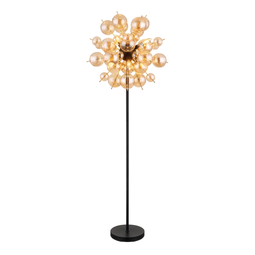 Globo - Lampa podłogowa 6xE14/25W/230V brązowy/dymny