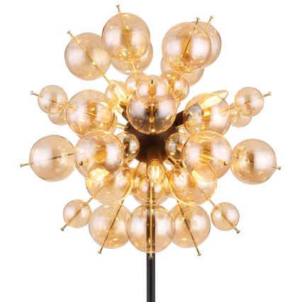 Globo - Lampa podłogowa 6xE14/25W/230V brązowy/dymny