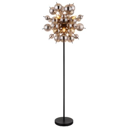 Globo - Lampa podłogowa 6xE14/25W/230V czarny/dymny