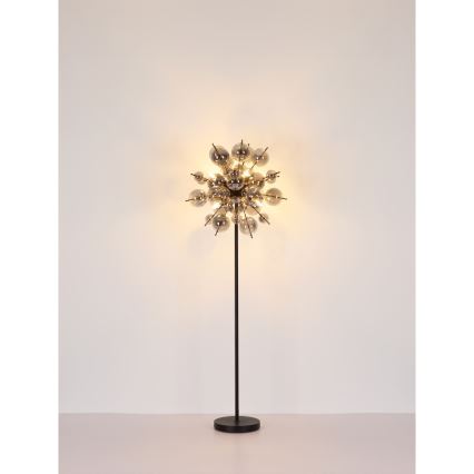 Globo - Lampa podłogowa 6xE14/25W/230V czarny/dymny
