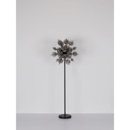 Globo - Lampa podłogowa 6xE14/25W/230V czarny/dymny