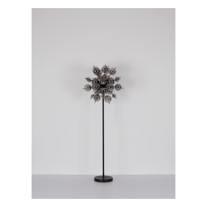 Globo - Lampa podłogowa 6xE14/25W/230V czarny/dymny