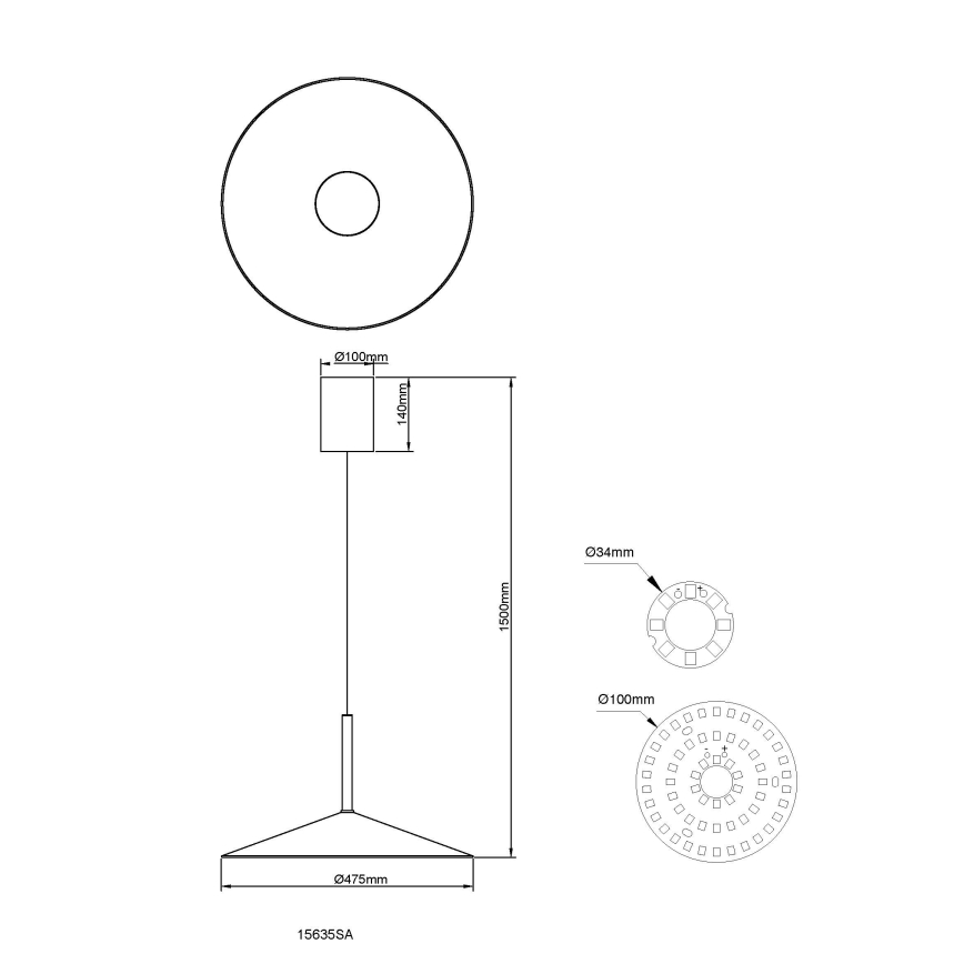 Globo - LED żyrandol na linkach LED/18W/230V 4000K beżowy