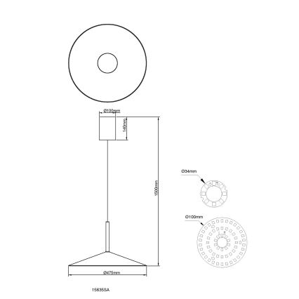 Globo - Lampa wisząca LED na lince LED/18W/230V 4000K kremowa